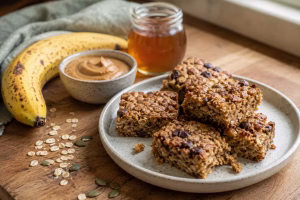 banana and oat flapjacks